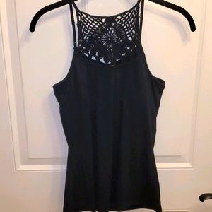 Boho crochet neck tank